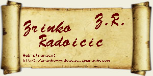 Zrinko Radoičić vizit kartica